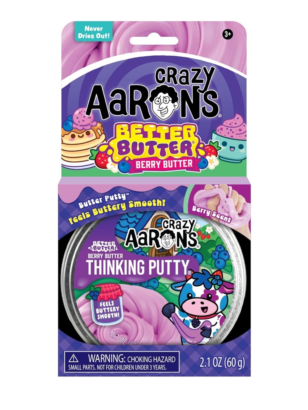 Crazy Aaron's Berry Better Butter Thinking Putty 2.1 oz Viral Scent *NEW*